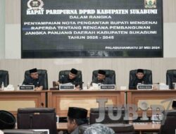 Pembangunan Kabupaten Sukabumi 20 Tahun Kedepan, Mulai Dibahas di Rapat Paripurna Ke 6 Tahun 2024