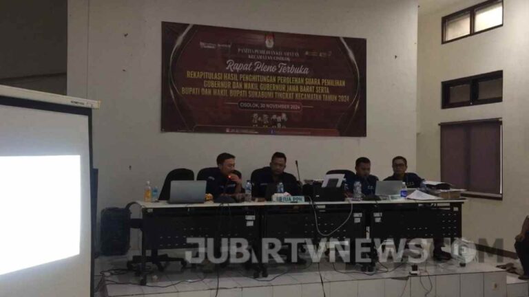 Hasil Pleno PPK Cisolok Sukabumi 2024, Asep Japar Unggul Atas Iyos Somantri