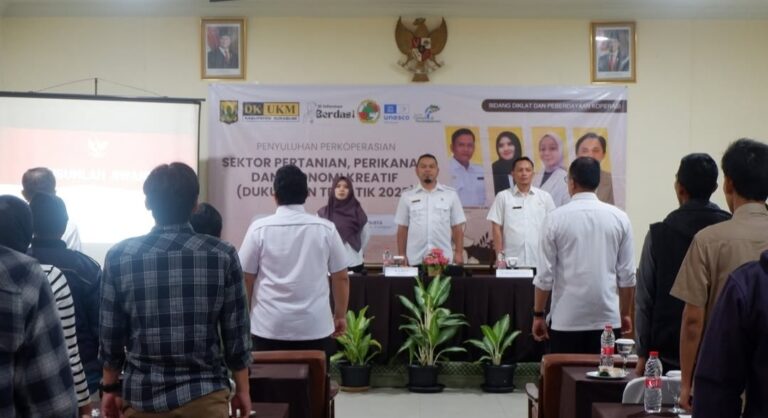 DKUKM Kabupaten Sukabumi Gelar Penyuluhan Perkoperasian Sektor Pertanian, Perikanan, dan Ekonomi Kreatif