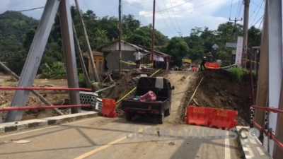 Jembatan Bojongkopo Sukabumi Bisa Dilewati, Hanya untuk Motor dan Mobil Kecil