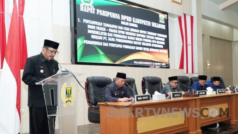 Bupati Sukabumi Jawab Fraksi- Fraksi DPRD: PT. BPR Mampu Dongkrak PAD