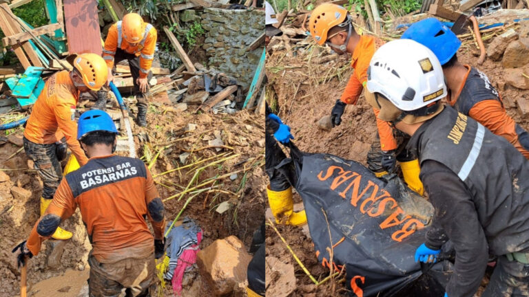 Jasad Bocah Korban Longsor Simpenan Sukabumi Ditemukan Tertimbun Tanah Kedalaman 3 Meter