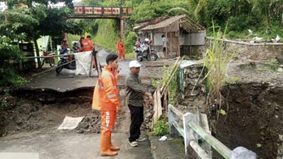 Tiga Jembatan Rusak Akibat Cuaca Ekstrem di Kecamatan Simpenan Sukabumi