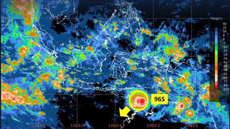 Dampak Bibit Siklon Tropis 96S, BMKG Peringatkan Potensi Hujan Lebat di Sejumlah Wilayah
