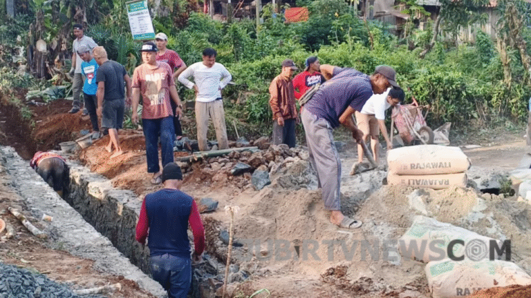Pemdes Caringin Nunggal Bangun Gorong-Gorong, Akses Warga Kini Lebih Mudah
