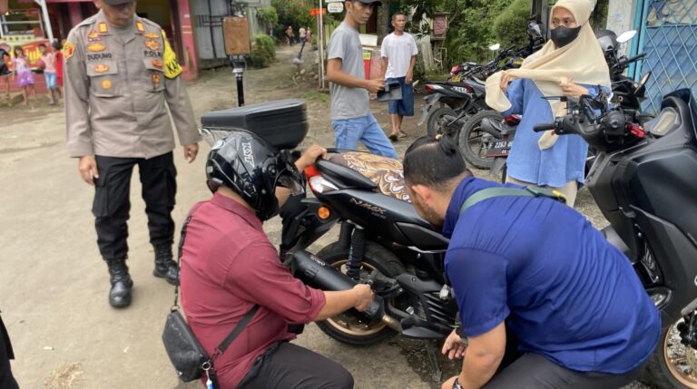 Knalpot Brong Resahkan Warga, Polisi Tindak Tegas di Cikakak Sukabumi