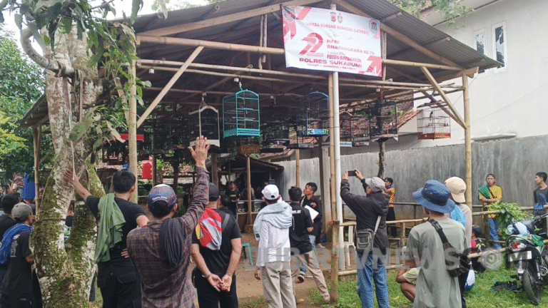 Kontes Kicau Burung Meriahkan HUT ke-79 Bhayangkara di Jampangkulon Sukabumi