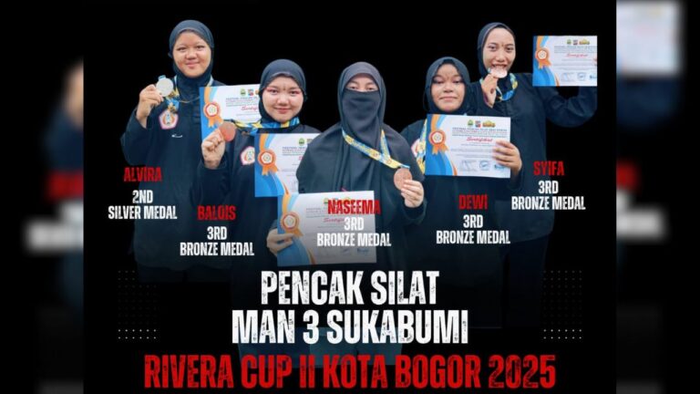 Prestasi Perdana, Tim Pencak Silat MAN 3 Sukabumi Bawa Pulang Medali di Rivera Cup II Kota Bogor