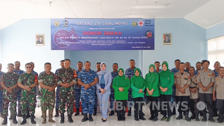 Peringati Hari Bakti ke-78, TNI AU Satrad 216 Aksi Nyata Donor Darah di Surade