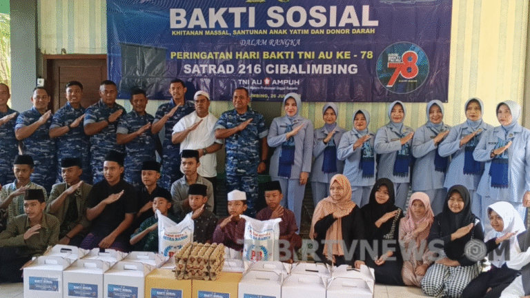 Satrad 216 Cibalimbing Berikan Bantuan Sosial untuk Anak Yatim di Yayasan An Najm Surade Sukabumi