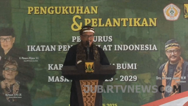 Hadiri Pelantikan Pengurus IPSI Sukabumi 2025-2029, Bupati Dukung Pencak Silat Masuk Ekstrakurikuler