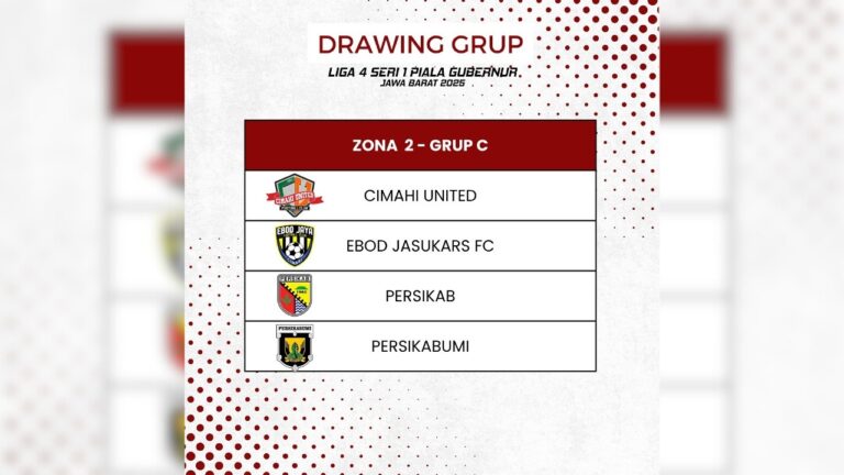 Liga 4 Seri 1 Piala Gubernur Jabar 2025, Persikabumi Tergabung di Grup C