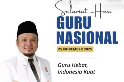 Anggota DPRD Kabupaten Sukabumi Erpa Aris Purnama ucapkan selamat hari guru nasional. | Foto: Ist