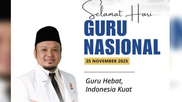 Anggota DPRD Kabupaten Sukabumi Erpa Aris Purnama ucapkan selamat hari guru nasional. | Foto: Ist