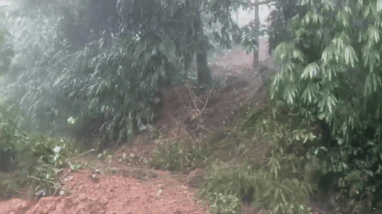 Material Longsor Tutup Jalan Bagbagan–Kiaradua, Lalu Lintas Lumpuh Total