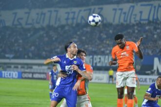 Gol semata wayang Persib Bandung atas Ratchaburi di leg ke-2 babak 16 besar ACL 2 dicetak oleh Andrew Jung pada menit ke-39. | Foto: Persib.co.id