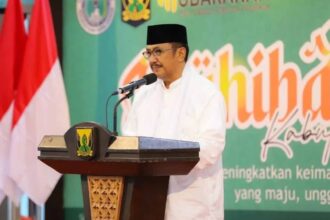 Bupati Sukabumi Asep Japar saat membuka Muhibah Ramadan 2026. | Foto: Prokompim Pemkab Sukabumi