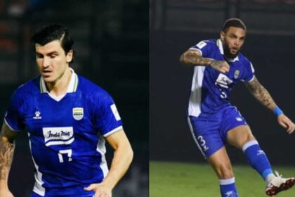 Sergio Castel dan Layvin Kurzawa saat debut hadapi Ratchaburi FC di ACL 2. | Foto: Persib.co.id