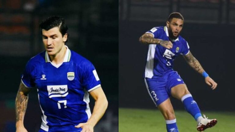 Sergio Castel dan Layvin Kurzawa saat debut hadapi Ratchaburi FC di ACL 2. | Foto: Persib.co.id