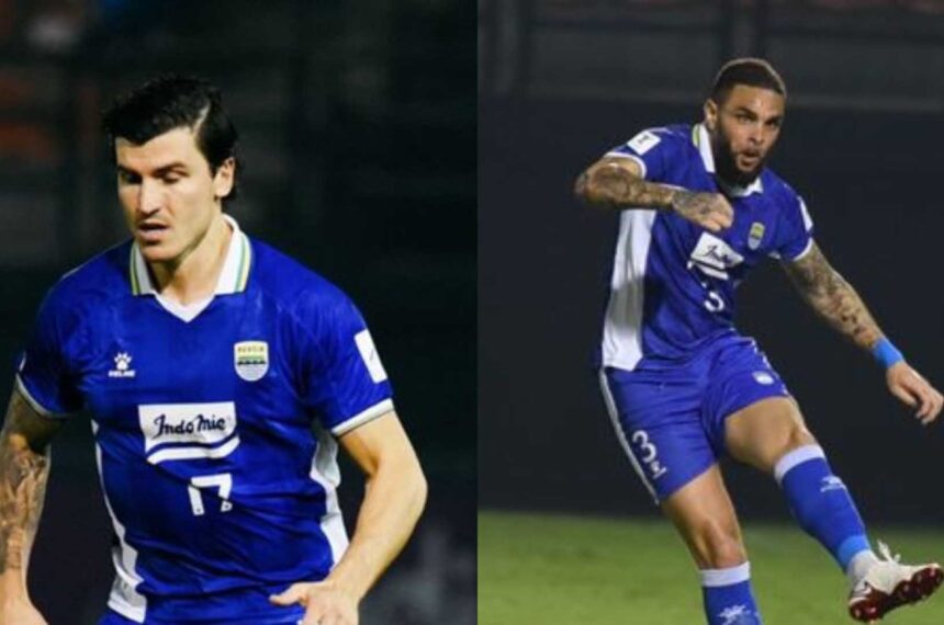 Sergio Castel dan Layvin Kurzawa saat debut hadapi Ratchaburi FC di ACL 2. | Foto: Persib.co.id