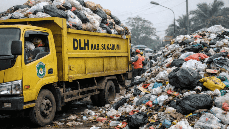 Tumpukan Sampah Berulang di Palabuhanratu, Keterbatasan Armada Jadi Kendala