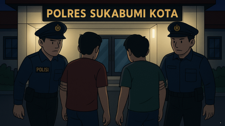 Kedapatan Bawa Sajam, 2 Pemuda Sukalarang Diamankan Tim Macan Bintana saat Patroli Dini Hari