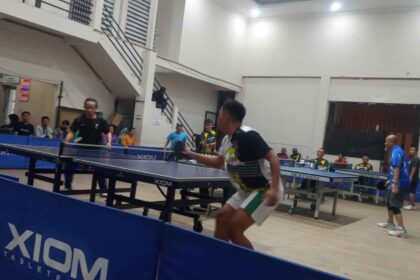 Pertandingan tenis meja Bupati Cup 2026 di GOR Yaspin, Desa Cibatu, Kecamatan Cisaat, Kabupaten Sukabumi. | Foto: Ans