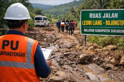 UPTD PU Jampangtengah Sukabumi pastikan perbaikan Ruas Leuwi Liang–Bojongtipar sudah diusulkan. Sebelumnya ruas jalan Kabupaten yang mengalami kerusakan itu viral karena menghambat akses ambulans. | Foto: Ilustrasi/AI