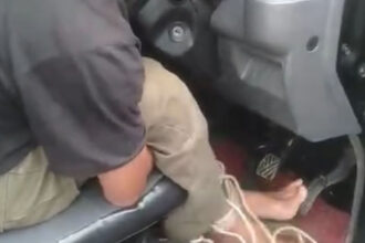 Potongan video viral sopir sayur ngaku dibegal di jalur Lingkar Selatan Cisaat Sukabumi. | Foto: Ist