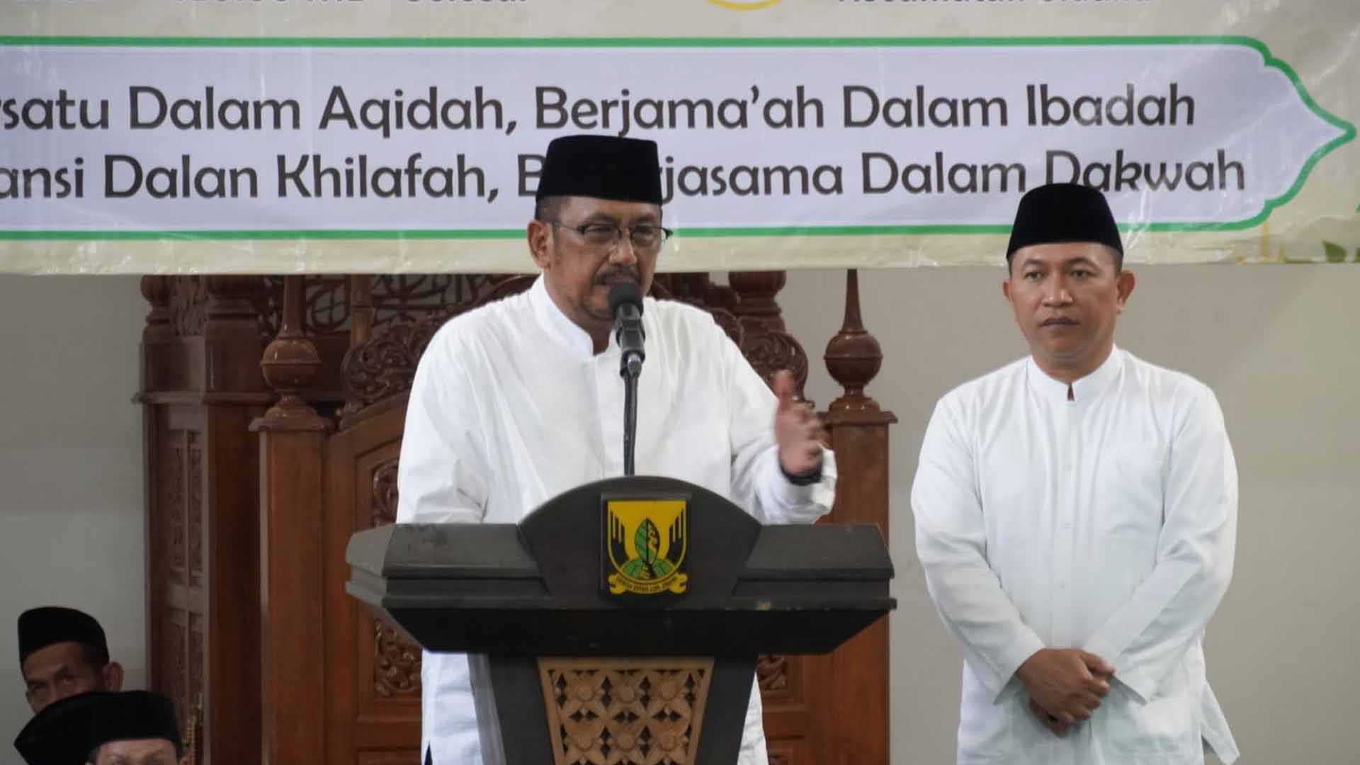 Bupati Sukabumi Asep Japar dan Wabup Andreas saat menutup Muhibah Ramadan 2026 di Cidahu. | Foto: Diskominfosan Kab. Sukabumi