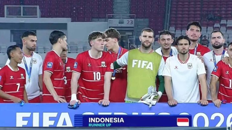 Timnas Indonesia runner up FIFA Series 2026 usai ditekuk Bulgaria 0-1. | Foto: Vidio.com