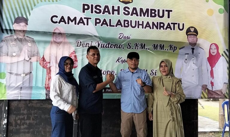 Sertijab Camat Palabuhanratu Sarat Pesan, Deni Yudono Serahkan Tongkat Estafet ke Sutopo