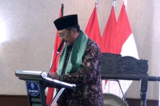 Bupati Sukabumi, Asep Japar, memberikan sambutan dalam Muscab PPP Zona Pakuan Raya tahun 2026