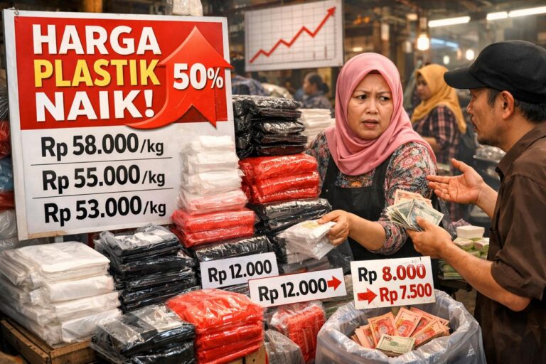 Harga Plastik Melonjak hingga 50 Persen, Pedagang Pasar Palabuhanratu Sukabumi Tertekan