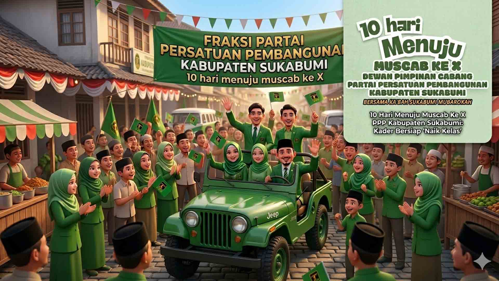 PPP Kabupaten Sukabumi akan melaksanakan Muscab ke-10 untuk menentukan ketua Baru. | Sumber Foto: Ilustrasi AI
