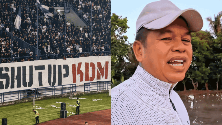 Spanduk “Shut Up KDM” Terbentang di GBLA, Begini Respon Dedi Mulyadi
