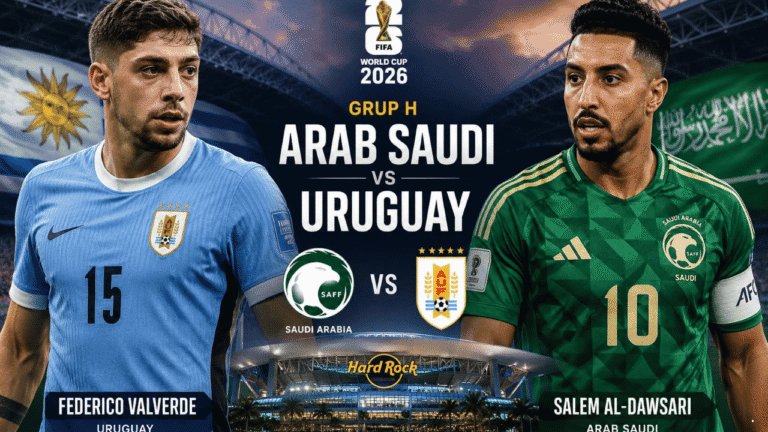 Prediksi Arab Saudi vs Uruguay Piala Dunia 2026: Ujian Berat The Green Falcons