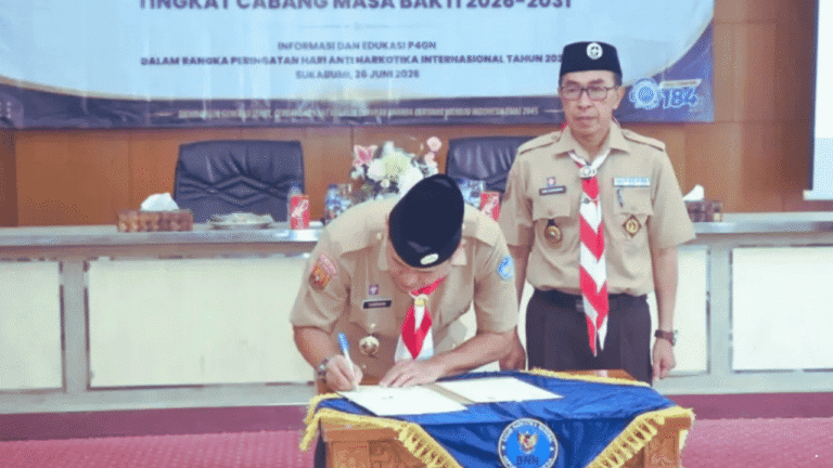 BNNK Gandeng Pramuka, Siapkan Kader Muda Pelopor Perang Melawan Narkoba di Sukabumi