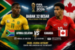 Afrika Selatan vs Kanada pada babak 32 besar Piala Dunia FIFA 2026