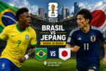 Brasil vs Jepang pada pertandingan babak 32 besar Piala Dunia FIFA 2026 di Houston