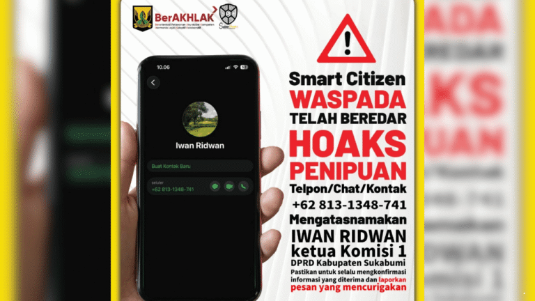 Waspada Penipuan Catut Nama Ketua Komisi I DPRD Kabupaten Sukabumi, Masyarakat Diminta Tidak Mudah Percaya