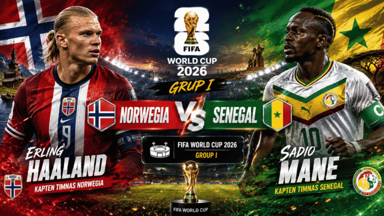 Prediksi Norwegia vs Senegal Piala Dunia 2026: Duel Penentu di Grup I, Haaland vs Mané jadi Sorotan