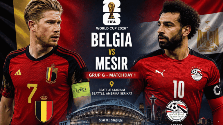 Prediksi Belgia vs Mesir di Piala Dunia 2026: Duel De Bruyne dan Salah jadi Penentu