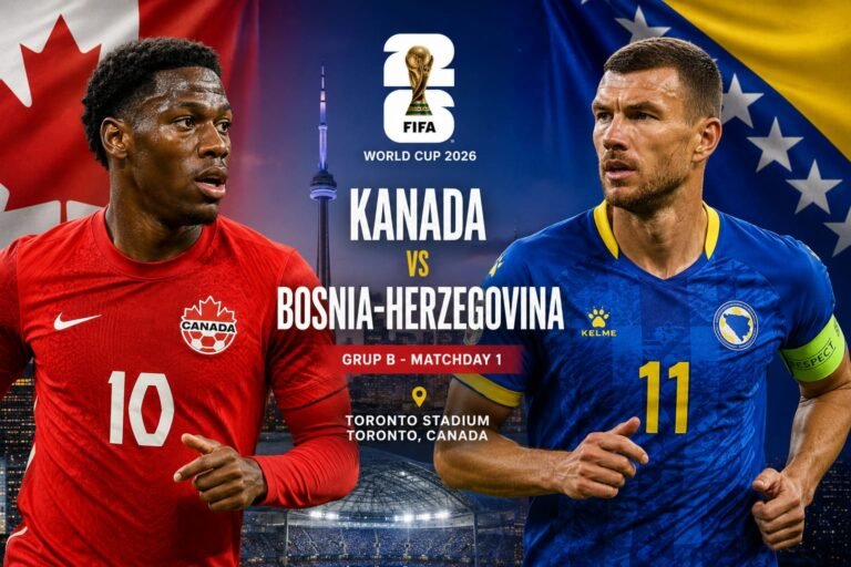 Prediksi Kanada vs Bosnia-Herzegovina: Ujian Perdana Tuan Rumah, Mampukah Cetak Sejarah di Piala Dunia 2026?