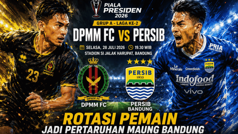 Prediksi Piala Presiden 2026: DPMM FC vs Persib, Rotasi Pemain Jadi Pertaruhan Maung Bandung