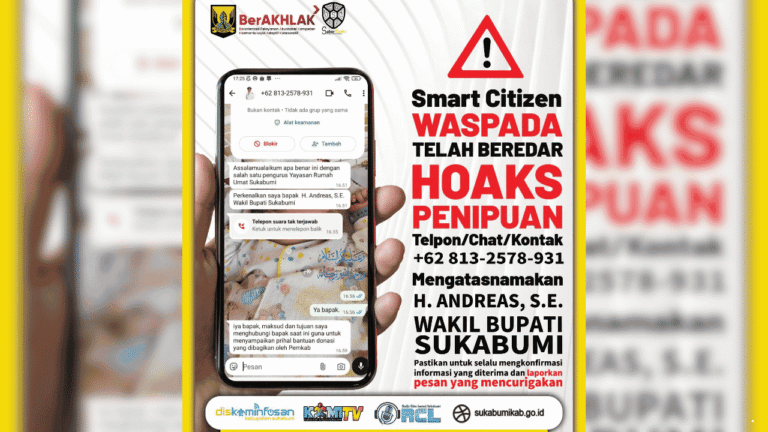 Waspada Penipuan Catut Nama Wakil Bupati Sukabumi, Masyarakat Diminta Tidak Mudah Percaya