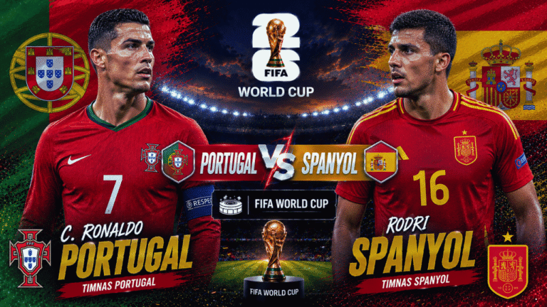 Prediksi Portugal vs Spanyol di Babak 16 Besar Piala Dunia 2026: La Roja Sedikit Lebih Diunggulkan