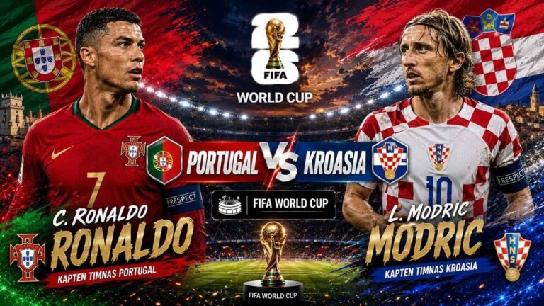 Prediksi Portugal vs Kroasia di Babak 32 Besar Piala Dunia 2026: Selecao das Quinas Lebih Diunggulkan