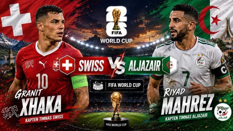 Prediksi Swiss vs Aljazair di Babak 32 Besar Piala Dunia 2026: Granit Xhaka Cs Lebih Diunggulkan Lolos