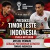 Indonesia akan menghadapi Timor Leste pada lanjutan Grup A Piala AFF 2026